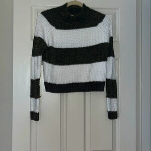 Cute green and white knit sweater